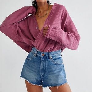 NWOT Summer Daydream button down shirt by We The Free from Free People in XS